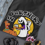 Load image into Gallery viewer, Partners in Fright: Scooby Doo and Courage the Cowardly Dog T-Shirt
